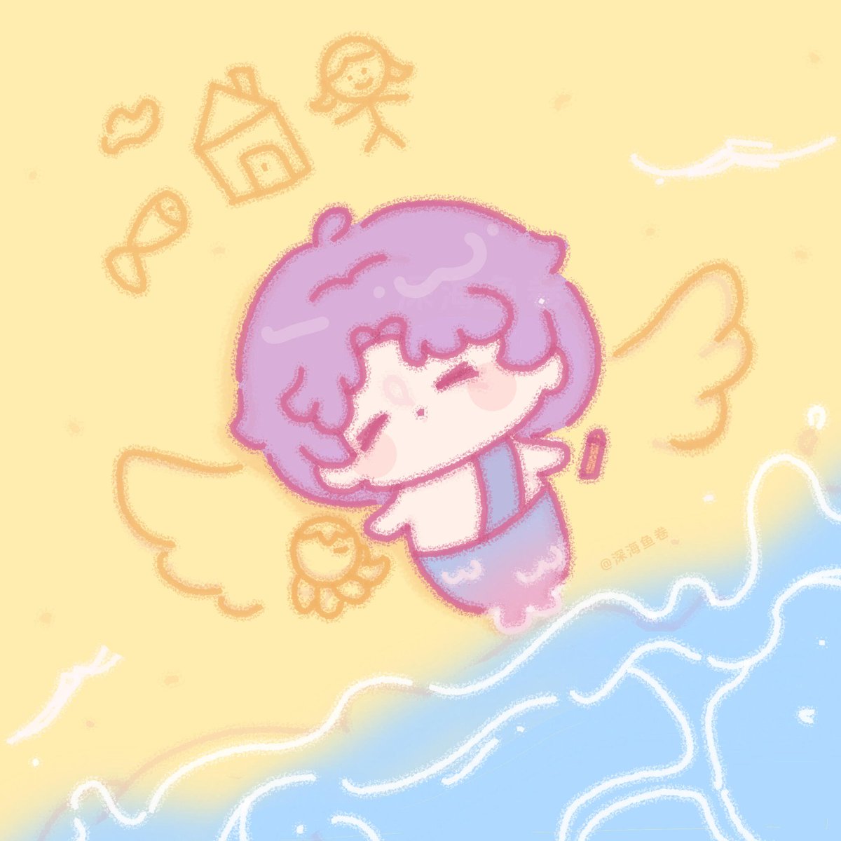 kookiebunn43's tweet photo. May the sea breeze carry my thoughts to you.. 

Cr: 深海鱼卷 on xiaohongshu https://t.co/IZa6RevOzq