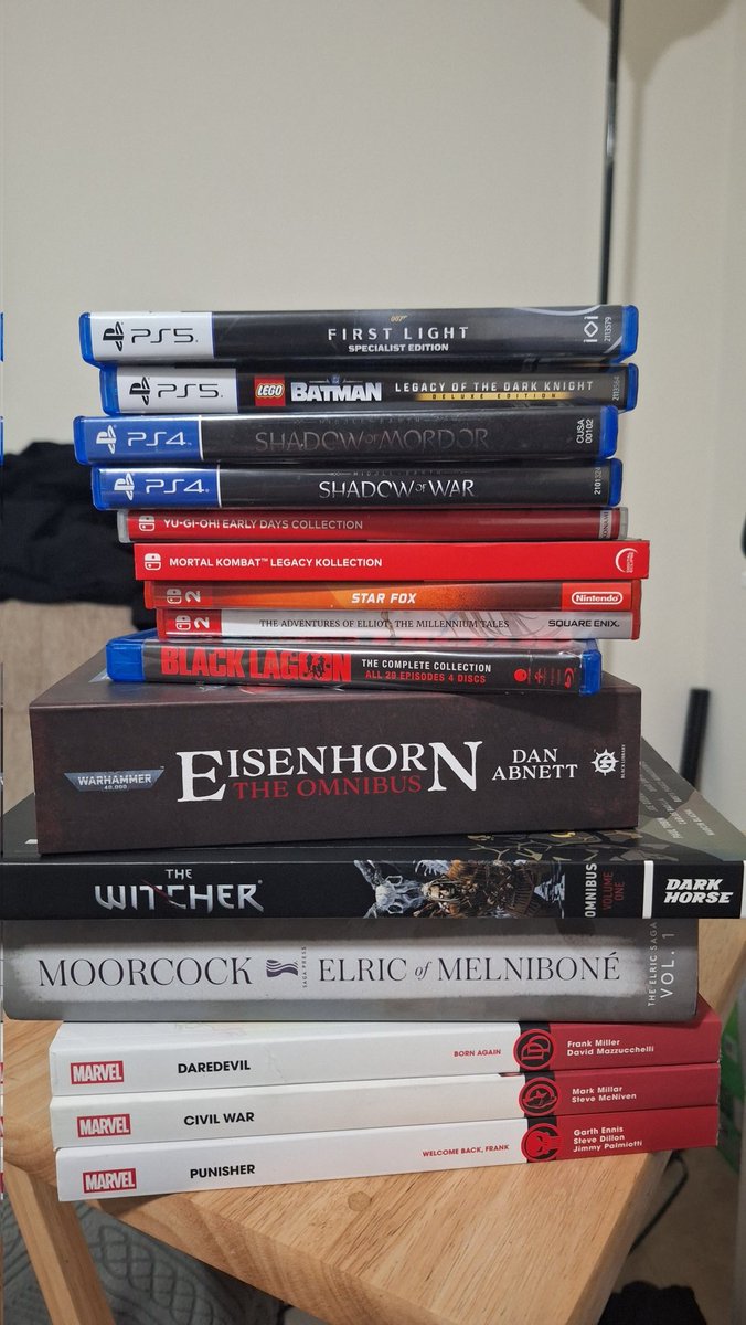 StryderHazuki's tweet photo. @TheRPGDummy Bought these in the past month or so along with 2 DnD guidebooks and have a switch 2 game on the way from Amazon https://t.co/O79Li7FA1e