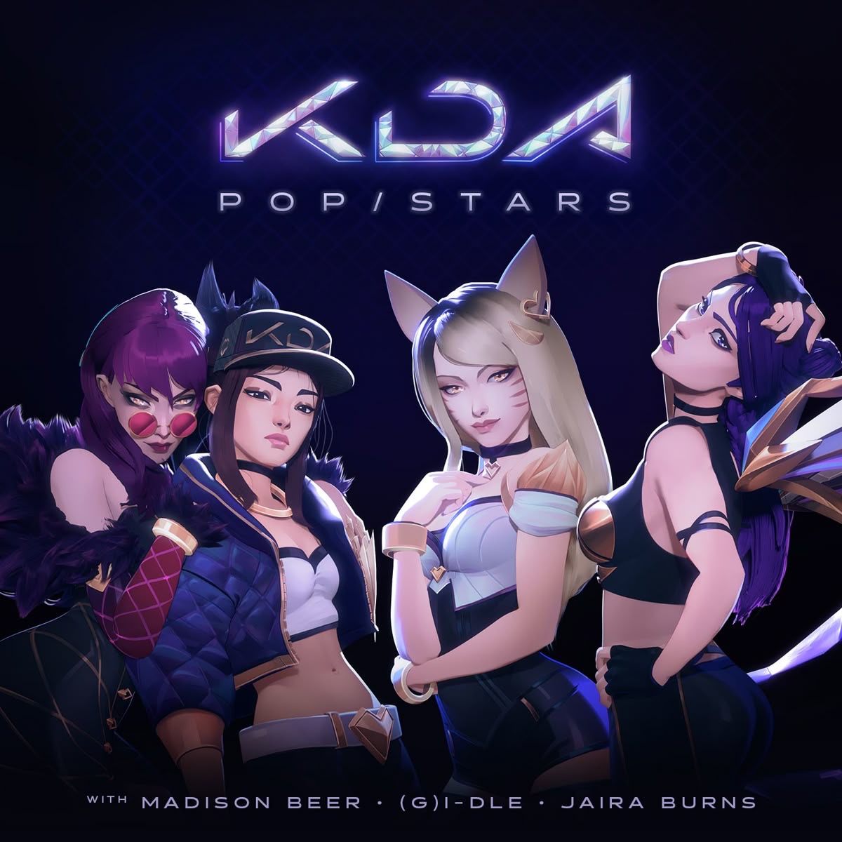 npomvtt's tweet photo. 🚨 ELAS ESTÃO VOLTANDO! Segundo rumores, K/DA fará um comeback em novembro com a formação completa, após 6 anos sem lançamentos.

O grupo é composto por Ahri (Miyeon do i-dle), Akali (Soyeon do i-dle), Evelynn (Madison Beer)
e Kai'Sa (Jaira Burns). https://t.co/fMEOAa47cB