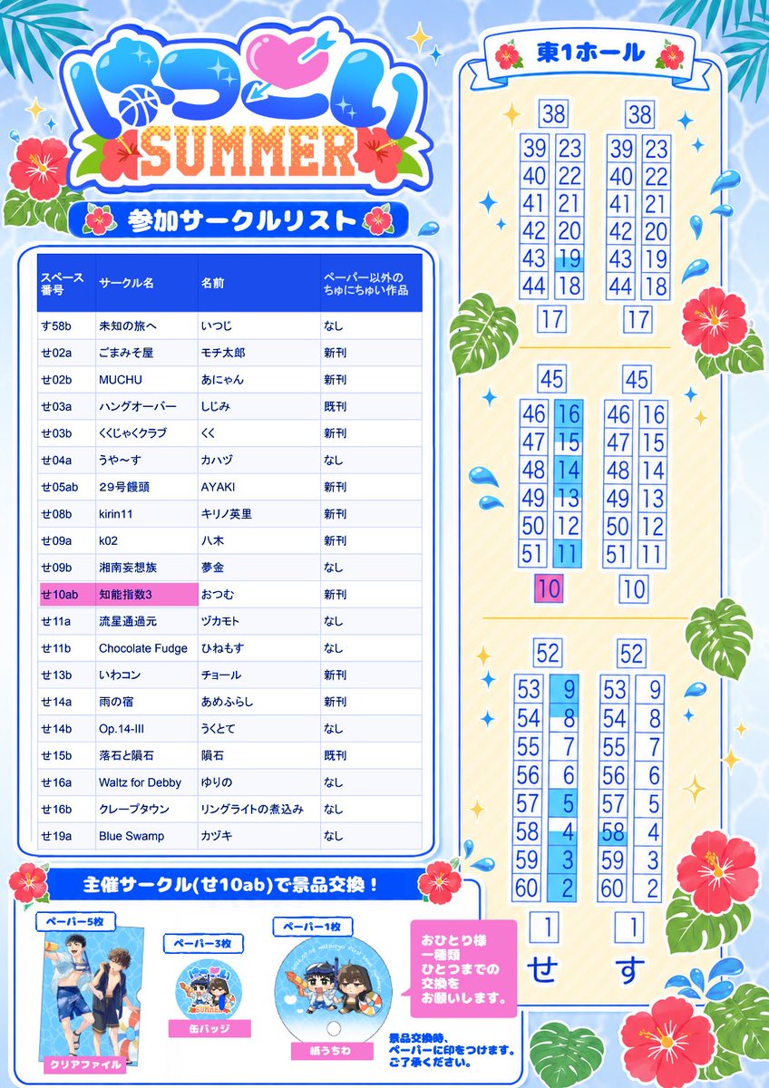 147_mori_age's tweet photo. 2026年7月5日☀️ついにリョー想い 星願2026 内にて開催
自主企画「はつこいSUMMER」

企画参加サークル一覧と景品の詳細です🎏🌊

#0705はつこいSUMMER
#0705ついリョ新刊 https://t.co/YQ0u9ry2WV