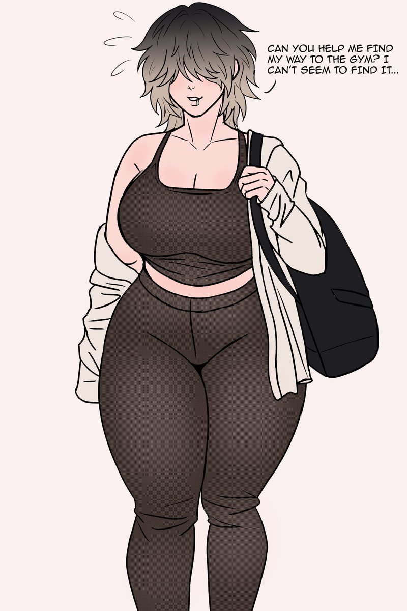__DemonDog__'s tweet photo. Stacked gym girl sketch https://t.co/AWTdCvEQPQ