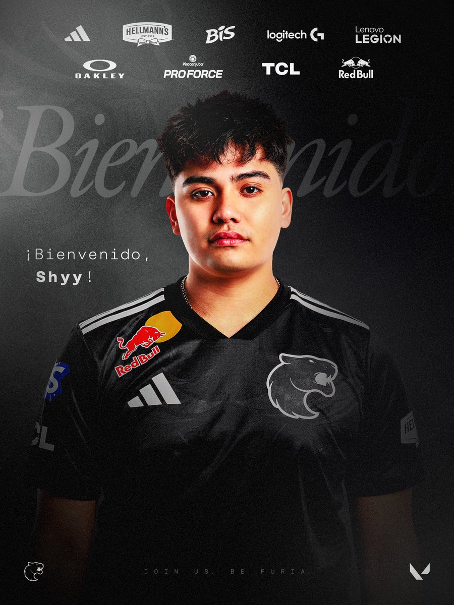 FURIA's tweet photo. Bem-vindo à FURIA, @ShyyFab! 🇨🇱🐾

O manito chega com tudo à Pantera para compor a line da #FURIAVAL para o #VCTAmericas!

VAMOS! 🔥 https://t.co/U7wxEiqo5E