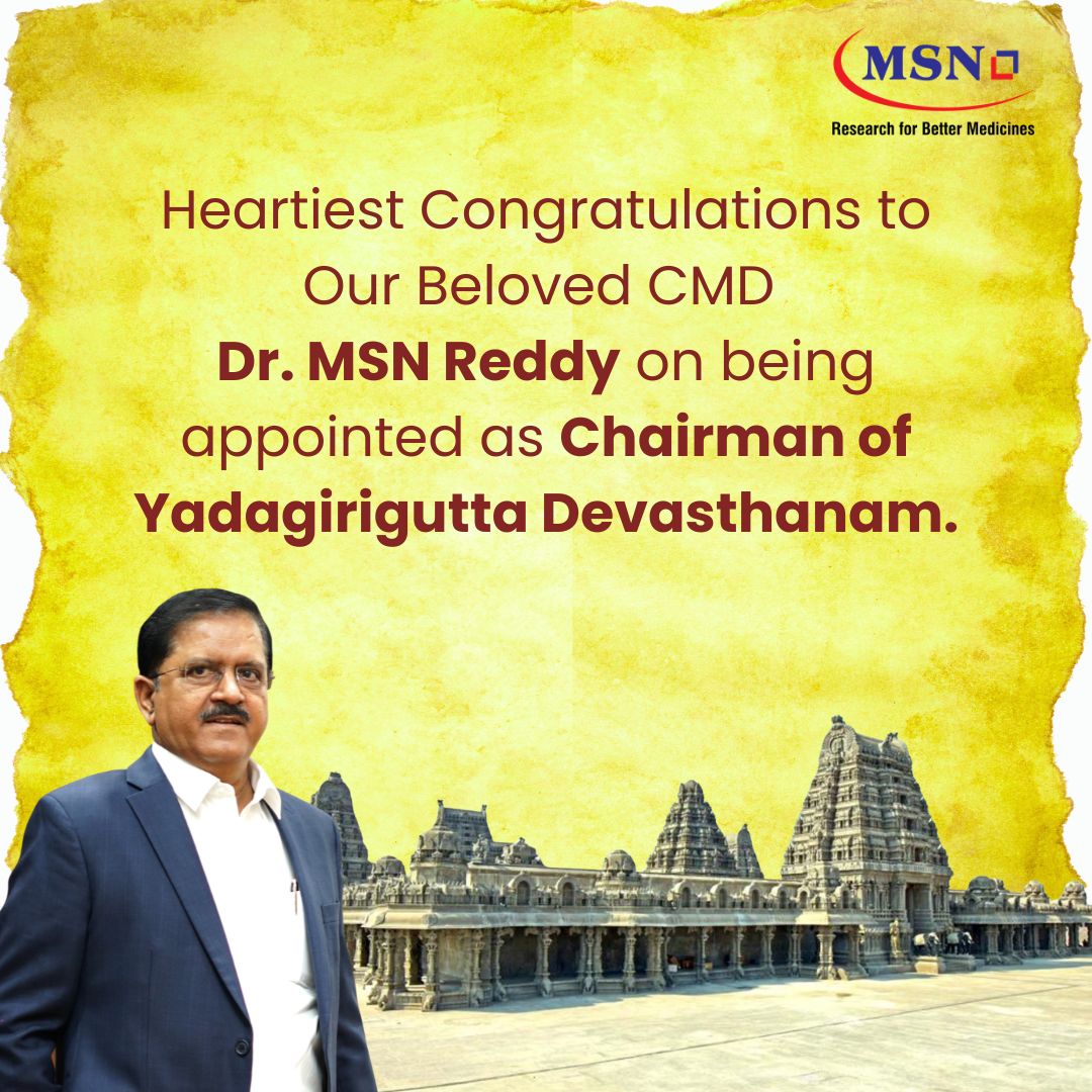 MSNLabs's tweet photo. We are immensely happy to share that our CMD, Dr. MSN Reddy, has been appointed as the Chairman of Yadagirigutta Devasthanam by Government of Telangana. Wishing him the very best on this divine and honorable journey! https://t.co/tM0hBnKH4O