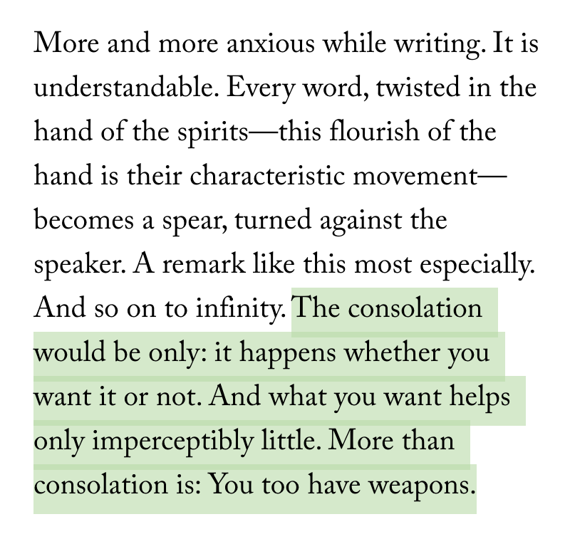 powerful_ghost's tweet photo. people love sharing excerpts from Kafka's diaries in which he writhes, but I'm always drawn to his final few entries. tuberculosis made it impossible for him to eat or speak, and in that agony he wrote this. Kafka spent his life in anguish, but he went down swinging. https://t.co/RkRrvQ1f2f