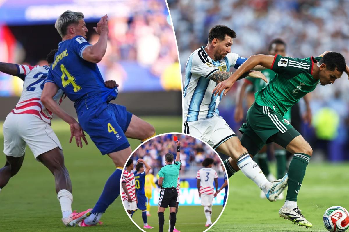 nypost's tweet photo. VAR inconsistencies questioned after controversial Folarin Balogun red card in USMNT World Cup win https://t.co/u2WSrkweNZ https://t.co/74W5ucBbds