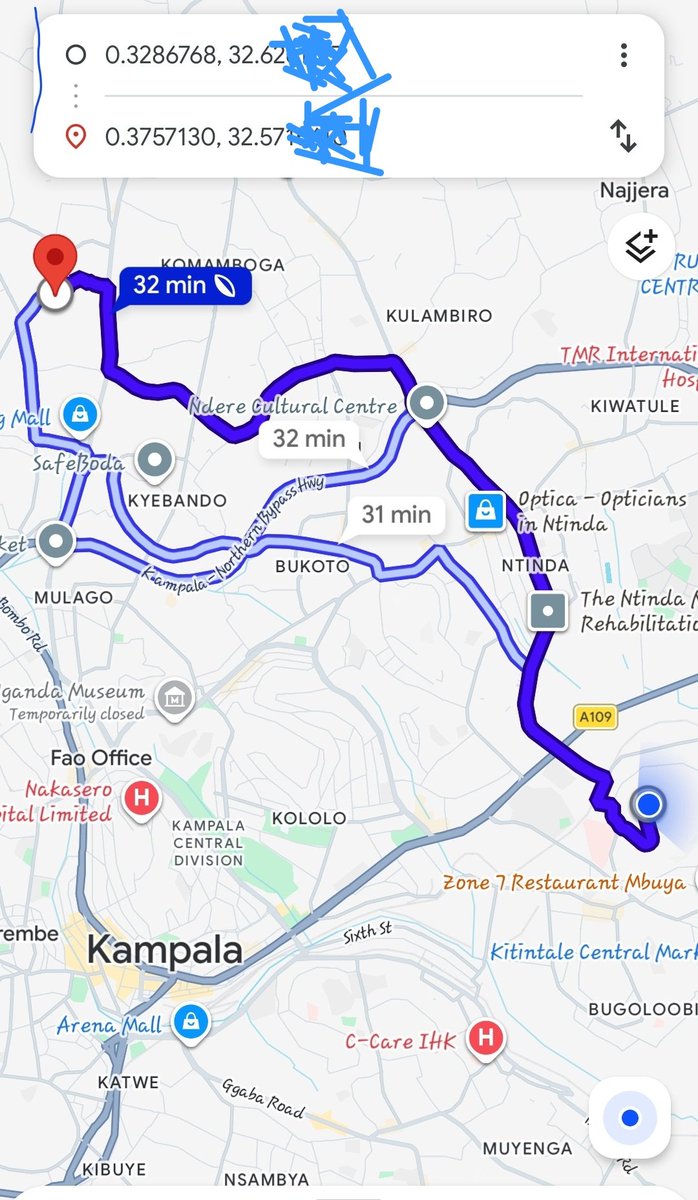 austinmich2mugi's tweet photo. @_TooThpasTe___ @owa_cfc @PoliceNG I got coordinates of his movements along the northern bypass! He seems to be going to kawempe so share yo number in my inbox! Wil alert you on his next stop! https://t.co/VIXpfZhidu