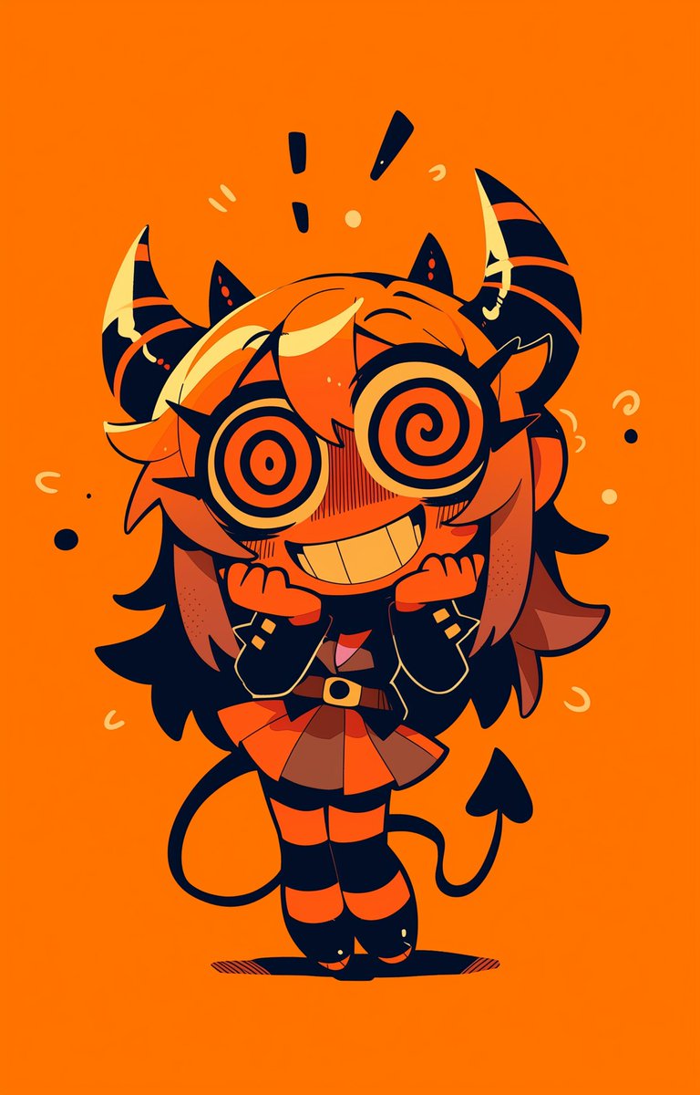 kaiz_ai's tweet photo. ぐるぐるでびる orange https://t.co/q5eSZkeWOS