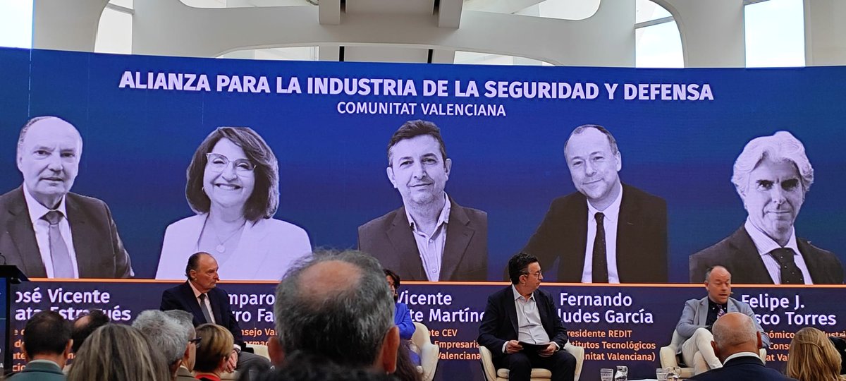 COIICV's tweet photo. ➡️ El COIICV ha estado presente en la presentación de la Alianza Valenciana por la Defensa y la Seguridad, el nuevo marco con el que la @generalitat una inversión de 100 millones de euros para el Plan Estratégico de la Industria de la Defensa de la Comunitat Valenciana. https://t.co/8eQmwVE0iI