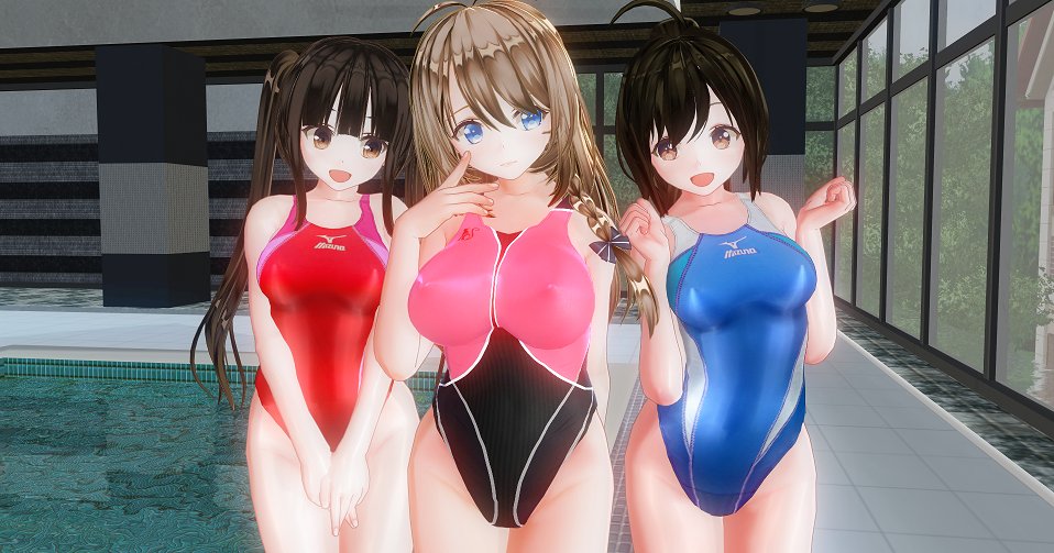 ikaruga0805_h's tweet photo. 帰宅しました！ただいまです～！
今日も忙しかった・・😵あと1日残してﾍﾛﾍﾛです
帰宅SS、今日は室内プールでの水泳部です☺️
#COM3D2 https://t.co/fhBAzOS6an