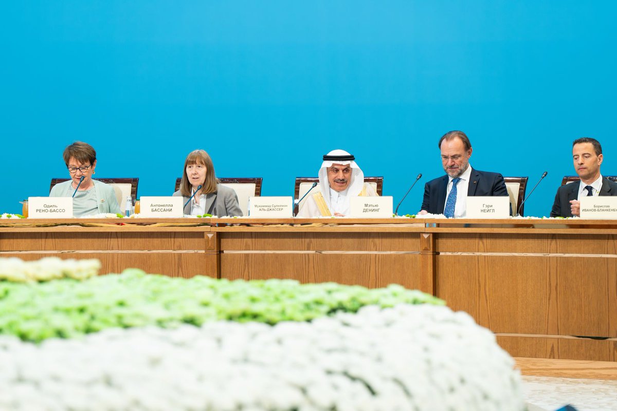 isdb_group's tweet photo. H.E. Mr. Kassym-Jomart Tokayev, President of the Republic of Kazakhstan, chaired the 38th Plenary Session of the Foreign Investors’ Council in #Astana, with the participation of H.E. Dr. Muhammad Al Jasser, Chairman of the IsDB Group.

During the session, President Tokayev announced the admission of the IsDB Group as an Observer to the Council and highlighted the role of Islamic finance in supporting sustainable economic growth.

The announcement reflects the growing strategic partnership between Kazakhstan and the IsDB Group and reinforces cooperation in digital transformation, Islamic finance, private sector development, and long-term economic diversification.