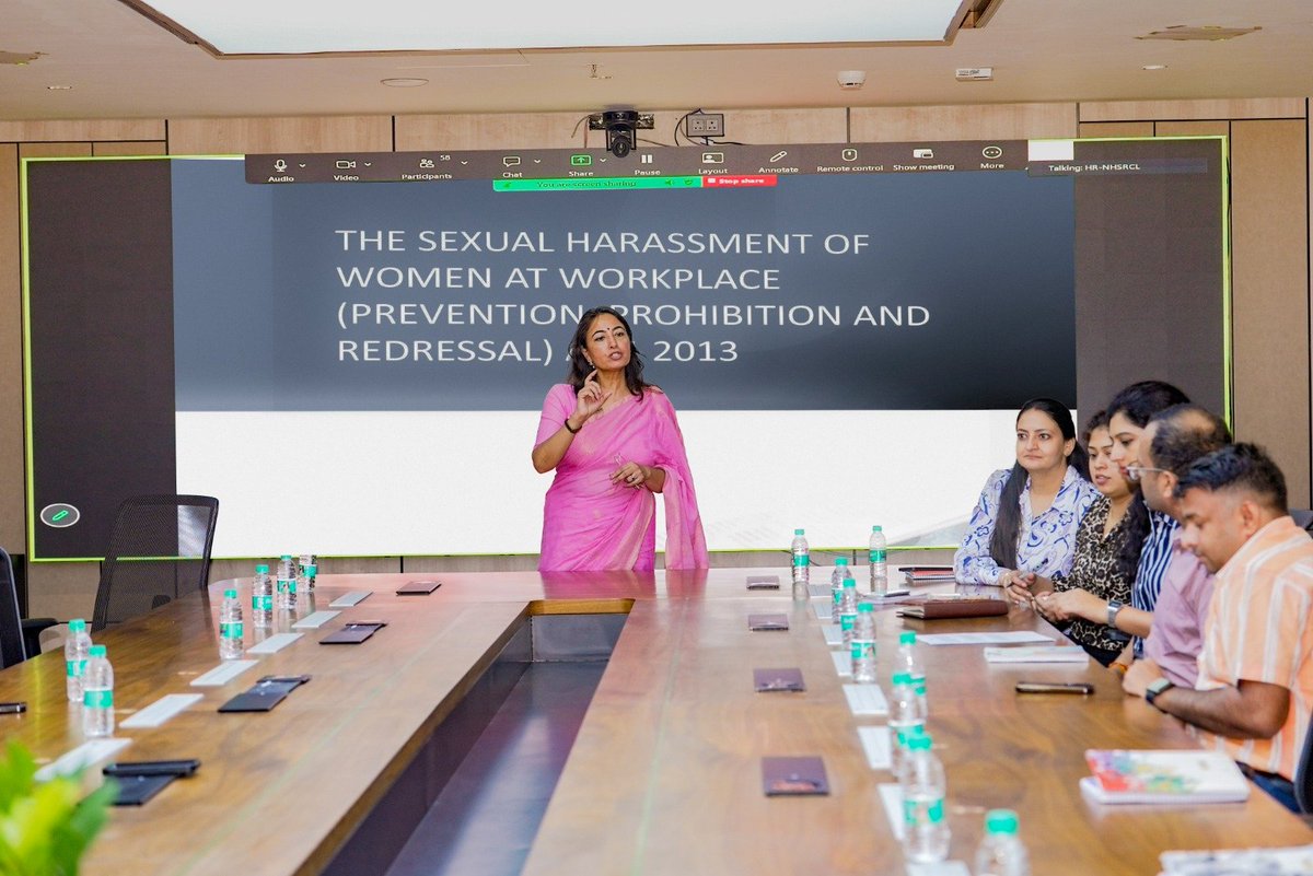 nhsrcl's tweet photo. Strengthening awareness, fostering a safe workplace.

NHSRCL conducted an interactive POSH (Prevention of Sexual Harassment) Awareness Session to strengthen awareness about creating a safe, respectful, and inclusive workplace.

The session traced the evolution of workplace safety laws, shared real-life case studies to provide practical insights, and engaged participants through scenario-based discussions where teams identified whether different situations fell under the provisions of the POSH Act.

By encouraging dialogue, participation, and a better understanding of workplace rights and responsibilities, the session reinforced NHSRCL's commitment to fostering a culture of dignity, respect, and accountability.