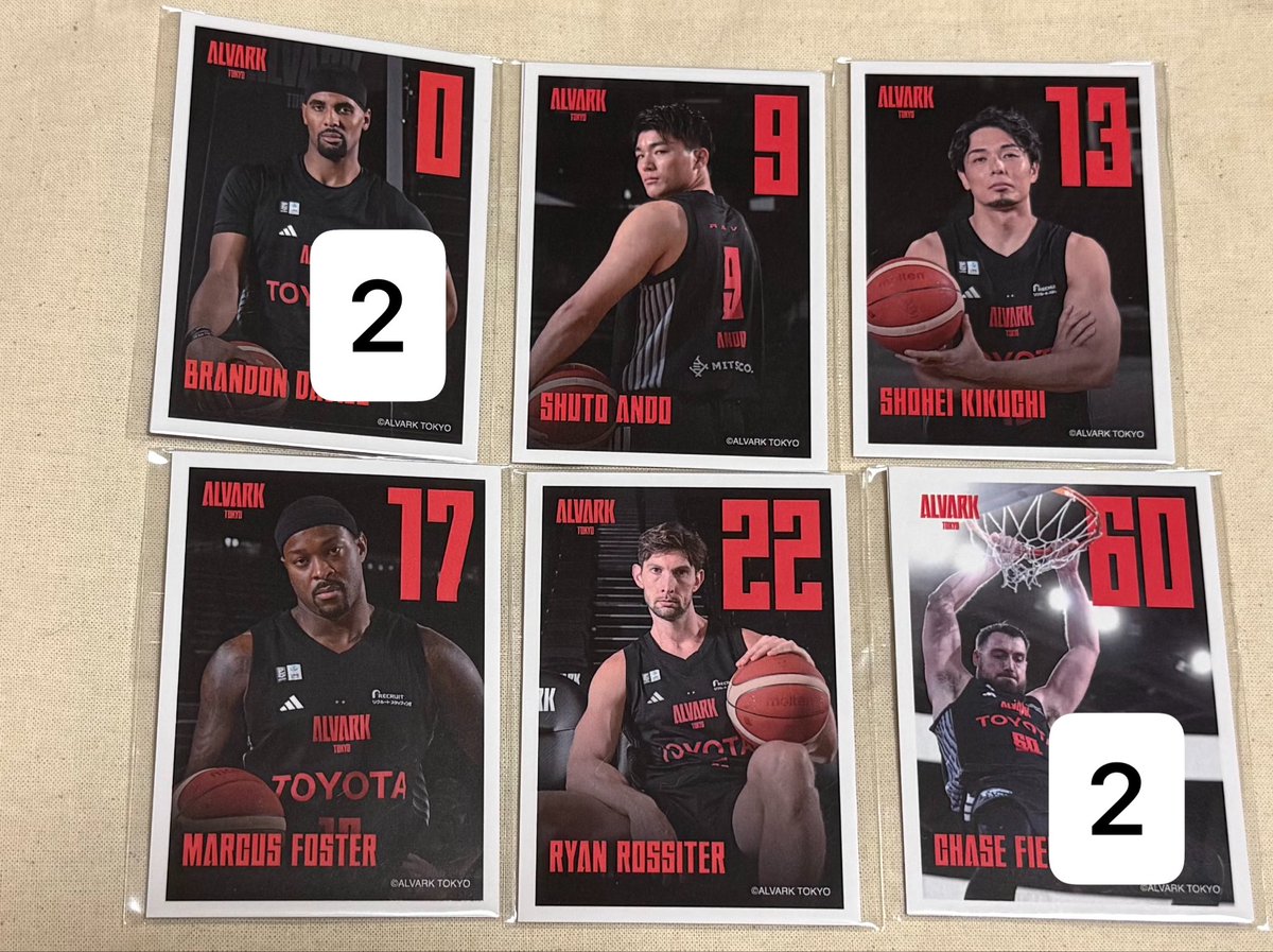 mjmt76's tweet photo. アルバルク東京
2025-26シーズン  オンラインくじ　Vol.2

【譲】C賞:25 
         E賞:0×2.9.13.17.22.60×2
  
【求】C賞:#2 or 定価(770円）
         E賞:500円

お気軽にお声がけください。 https://t.co/72w4X6iV8Y