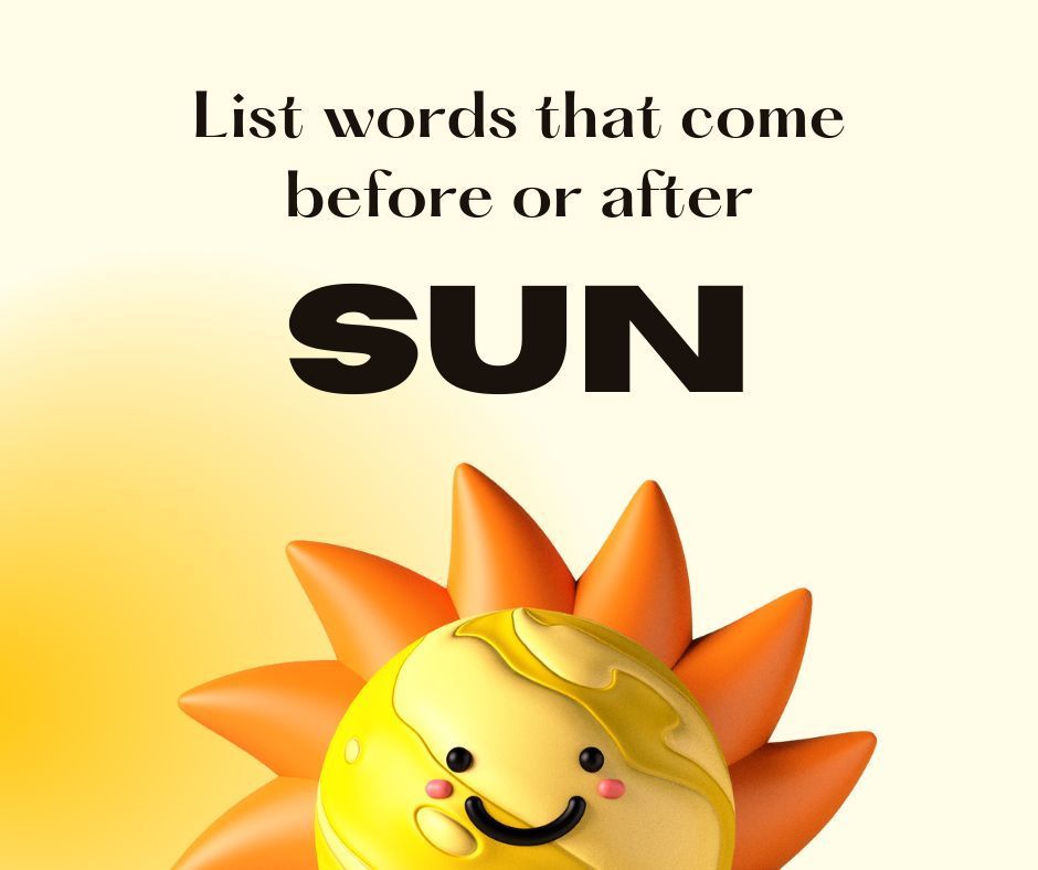 SecondBaptLaf's tweet photo. ☀️ Word Challenge! ☀️

What words come before or after SUN?

Examples: 🌅 Sunrise | 😎 Sunglasses | ✨ Sunshine

How many can you name? Drop them below! 👇 #WordChallenge #SundayFun ☀️💬 https://t.co/BdOgtIxpgj