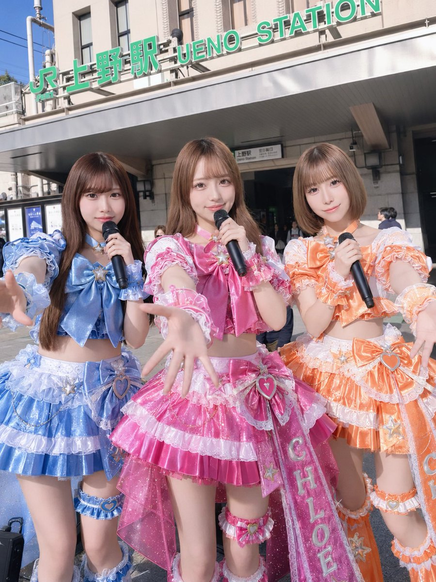 chloe_idol's tweet photo. 私たちから会いに行ってもいい？💕🚚 
🩵ゆら🩷るき🧡いぶ
#chloe #五反田 #上野 #錦糸町 #アイドル https://t.co/ijeKVXTXlX
