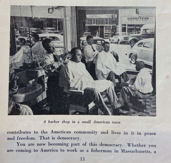 JerusalemDemsas's tweet photo. A @TheArgumentMag  reader just emailed me an English translation of a "Guide to New Americans" given to his mother, a Serbian refugee, that she was given in the emigration camps before coming to the US. 

"You are coming to live under a system of government based on the dignity and freedom of the individual"
