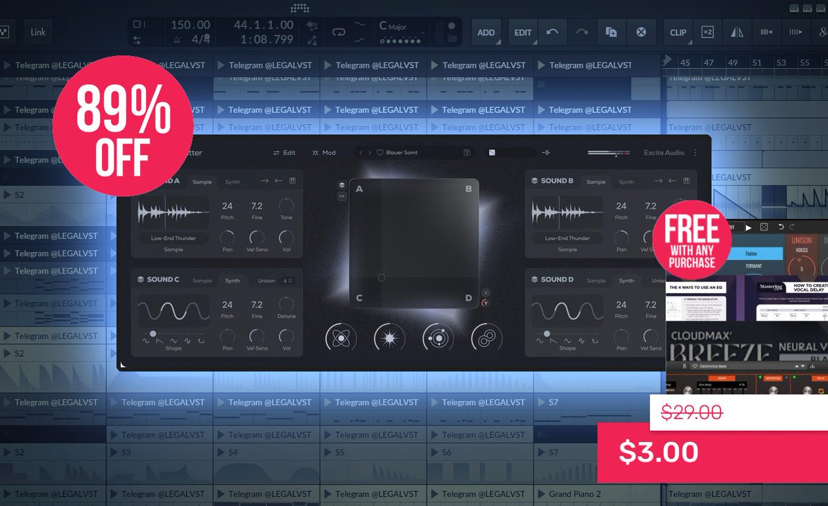LEGAL_VST's tweet photo. Evolve Dark Matter Lite by Excite Audio π
Quad-engine synth/sampler
π» Mac/Win (VST/VST3/AU/AAX/Standalone)
π° $3 (reg. $29) w/ code: huxgt4ol (Limited time offer)
π https://t.co/KcIzzldtxn
#synthplugin #sounddesign #atmospheric #darkmusic #exciteaudio #musicproduction https://t.co/B4qz6DfqTD