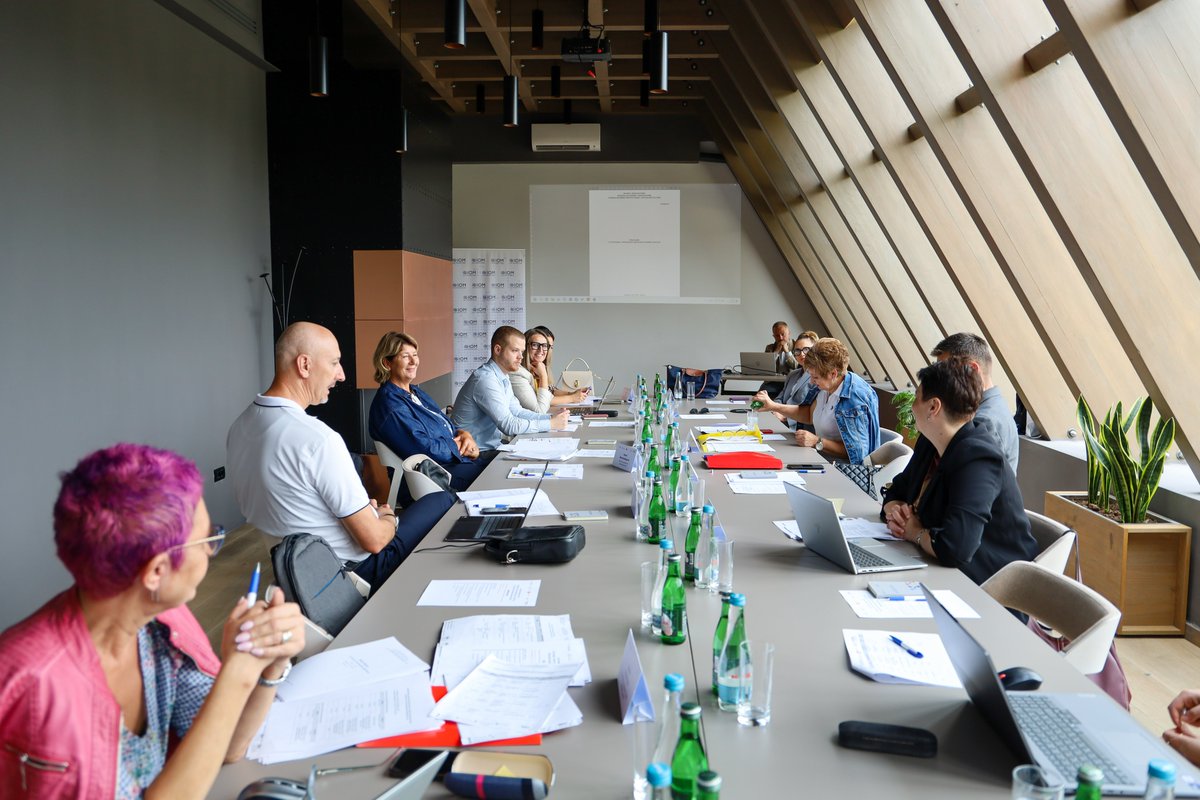 IOMBiH's tweet photo. In Sarajevo, the Working Group held a 2-day meeting to continue drafting the Rulebook on work permit issuance procedures, with IOM technical support &amp; partners from labour institutions, employers and unions - an important step toward clearer and improved processes in FBiH https://t.co/aghHrrysPW