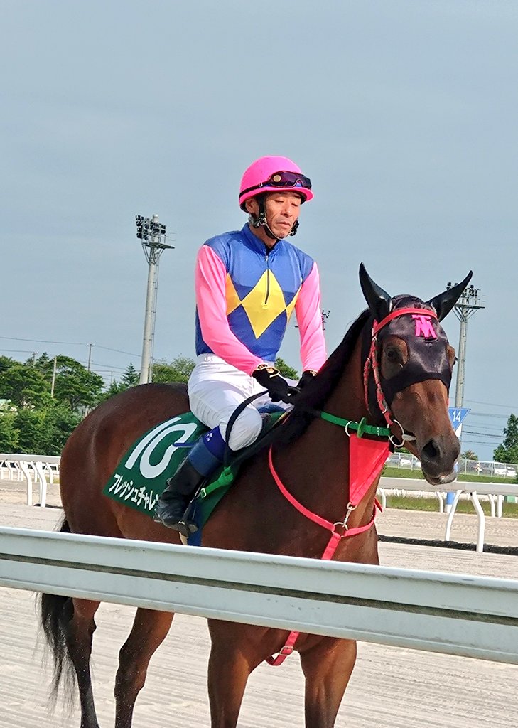 asu1yu2ju08's tweet photo. ドラちゃん🐴の応援📣ありがとうございました🙇‍♀
パドックには間に合わず💦ちょうど馬場入場にギリギリ間に合い💦フォロワーさん２名と合流してフォーエバーエデンの応援をして新馬戦🏇結果は７着でしたがドラちゃん🐴の立派に成長した姿に感動🥲
次走も見守り＆応援を宜しくお願いいたします📣🙇‍♀ https://t.co/oyx3E0699x