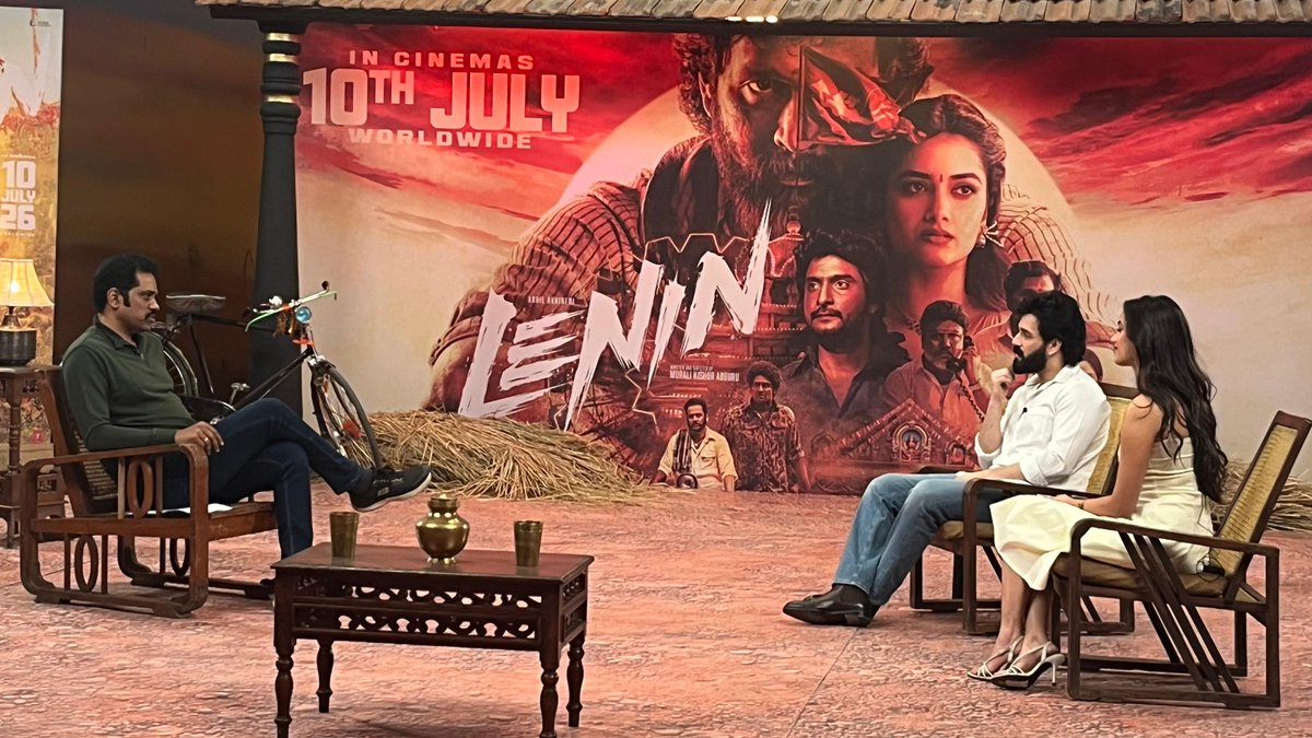 sirasri's tweet photo. Had a wonderful conversation with @AkhilAkkineni8 and #BhagyashriBorse about #LENIN and much more! @greatandhranews 
https://t.co/2QUZkSiTlm https://t.co/afRcWdLXbL