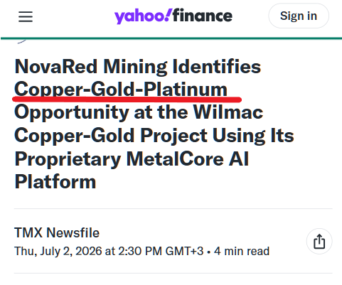 Alaa34554263's tweet photo. WHY I'M BUYING $NRED BEFORE WALL STREET CATCHES UP

I'm buying NovaRed Mining Inc. CSE: $NRED / OTC: $NREDF because the company isn't standing still between drill programs.

It already controls 39,726 acres, has 3 drill-ready targets, and just announced that MetalCore AI identified a brand-new Copper-Gold-Platinum opportunity at Wilmac after reanalyzing historical geological data.

If drilling confirms this target, NovaRed could unlock value that simply wasn't recognized before.

Even more importantly, the company has appointed Dr. Olamide Oladeji as Strategic Advisor for Robotics & AI.

With a Stanford PhD in Applied AI, dual MIT master's degrees and deep expertise in AI-driven decision systems, I believe he's exactly the type of person who can help MetalCore become a real competitive advantage rather than just another exploration tool.

That's why I continue accumulating shares.

Opinions are my own. Always check your data and consult your advisors before acting.

$STRC $MU $BIYA