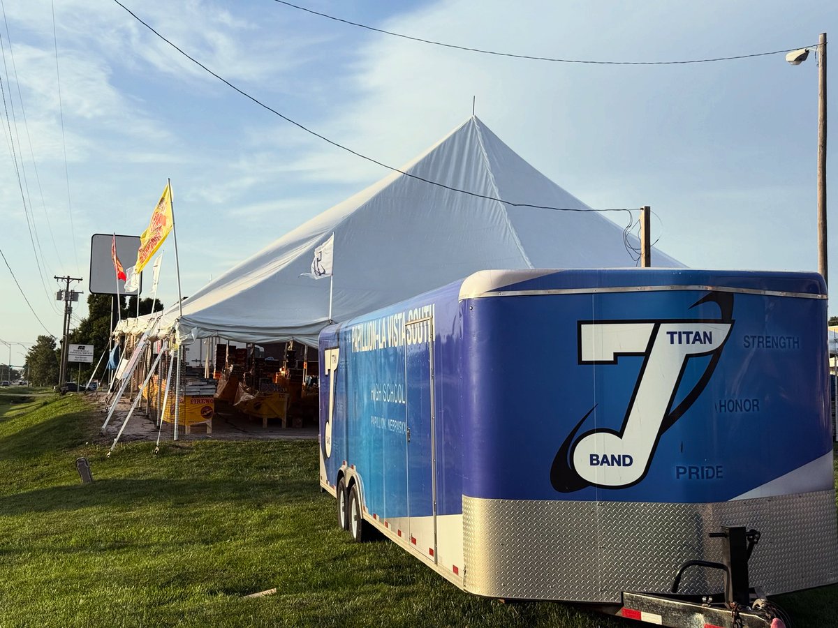 PLSBandBoosters's tweet photo. Direct your family and friends towards the Titan Band trailer along 84th St in Tara Plaza. DYK - The fireworks stand is our biggest fundraiser of the year! All proceeds support the PL South Titan Band students. https://t.co/oy0kucaEae