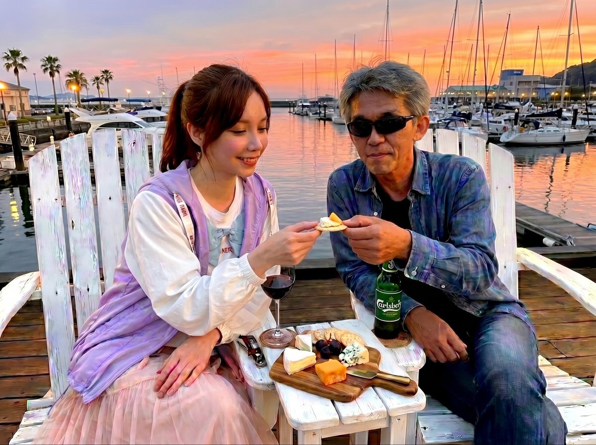 Cn_eurasuka's tweet photo. 暇なのか…大学の講師に戻ったＡＩ凝り凝りの🇫🇷翻訳通訳担当才色兼備が、小生と若き親友の実写版４コマ漫画を生成してプレゼントしてくれた🤗
こんな素敵な風景じゃなかったから思い出が歪むけれど、クスっと来るオチが成立しているから拝借ってことで🤗
ＡＩでっせ🤣🤣🤣 https://t.co/VPF0Tu5z3s