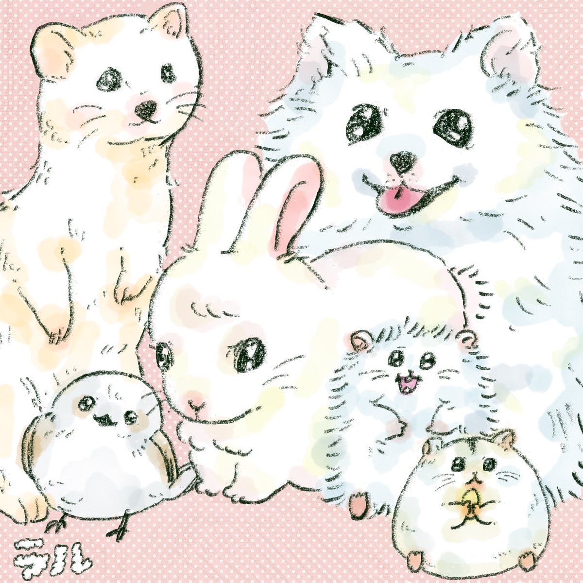 lull2562's tweet photo. あっという間に7月…！モフモフ動物も人間も夏バテしませんように🌻
#ハムスター　#イラスト　#今月描いた絵を晒そう https://t.co/elvWDA0971