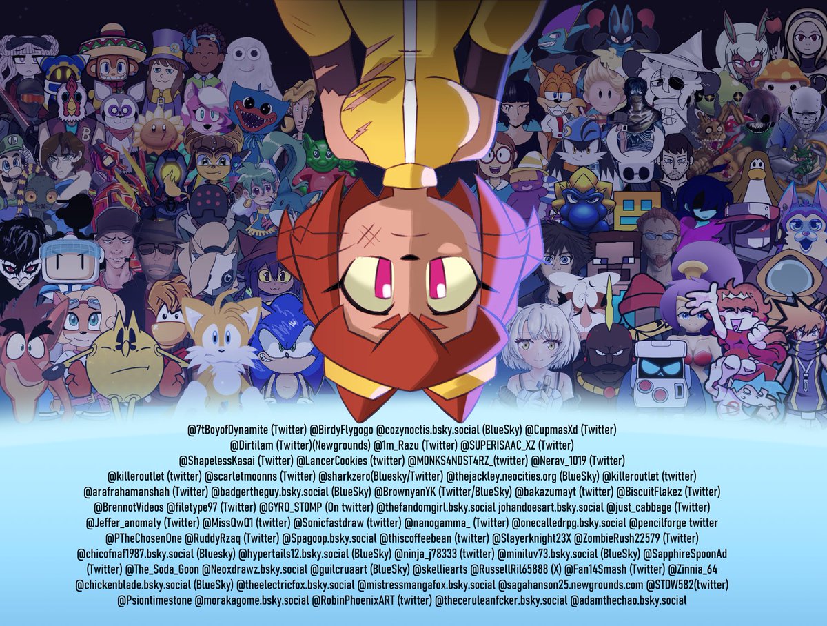 FengTheSlayer's tweet photo. The #GameOverse #AcrossTheGameOverse collab has been done! Gotten some bumps on the road regarding to the rules, but we able to make the collab possible thanks to you artists out there! Thank you all who participated! 

Shoutout to @PsionTimestone for helping out for the collab https://t.co/Hm8KoLlyEP