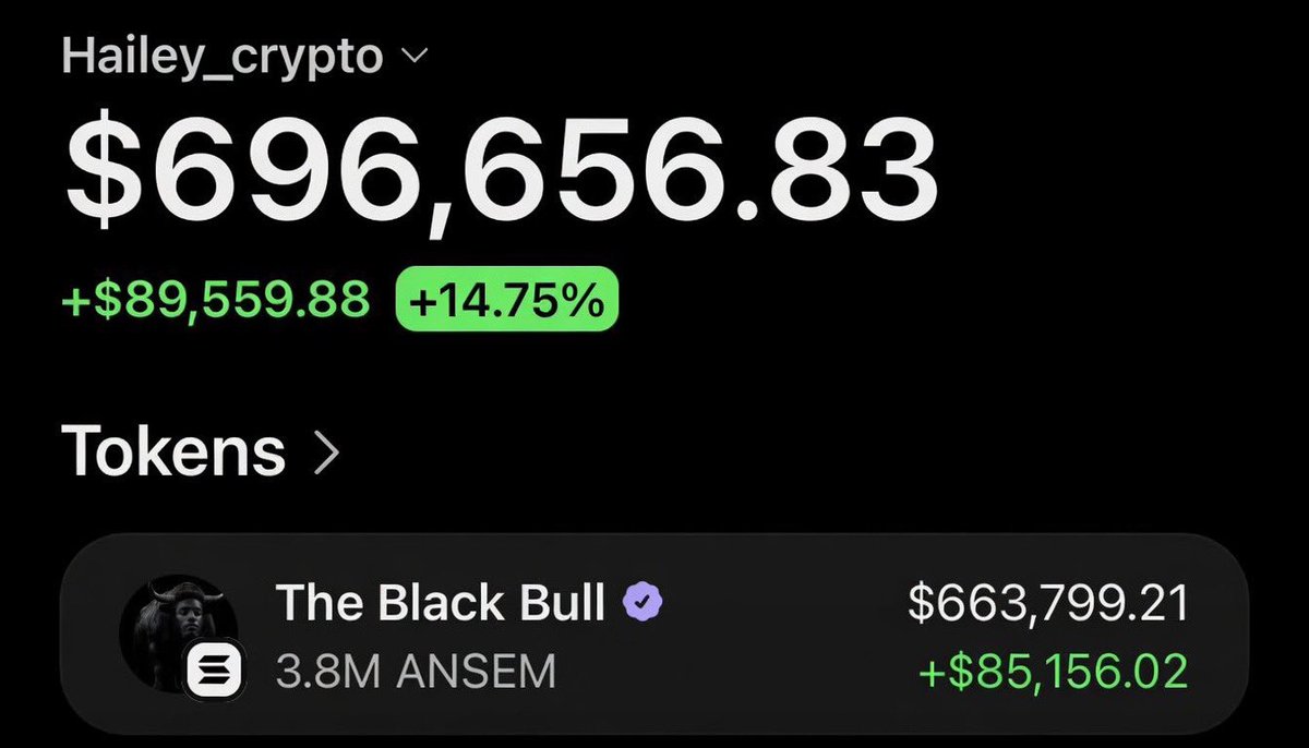 hailey_cryptoo's tweet photo. I received $663,000 for free airdrop from $Ansem still sold none yet

4 days ago this 1  received 3.8m token which was worth about $30k at the time

Now is worth the ver $663,000 and still sold none yet.

Thank you $ANSEM $ANSEM $ANSEM 

Like and retweet this post 

Drop your Solana address fast