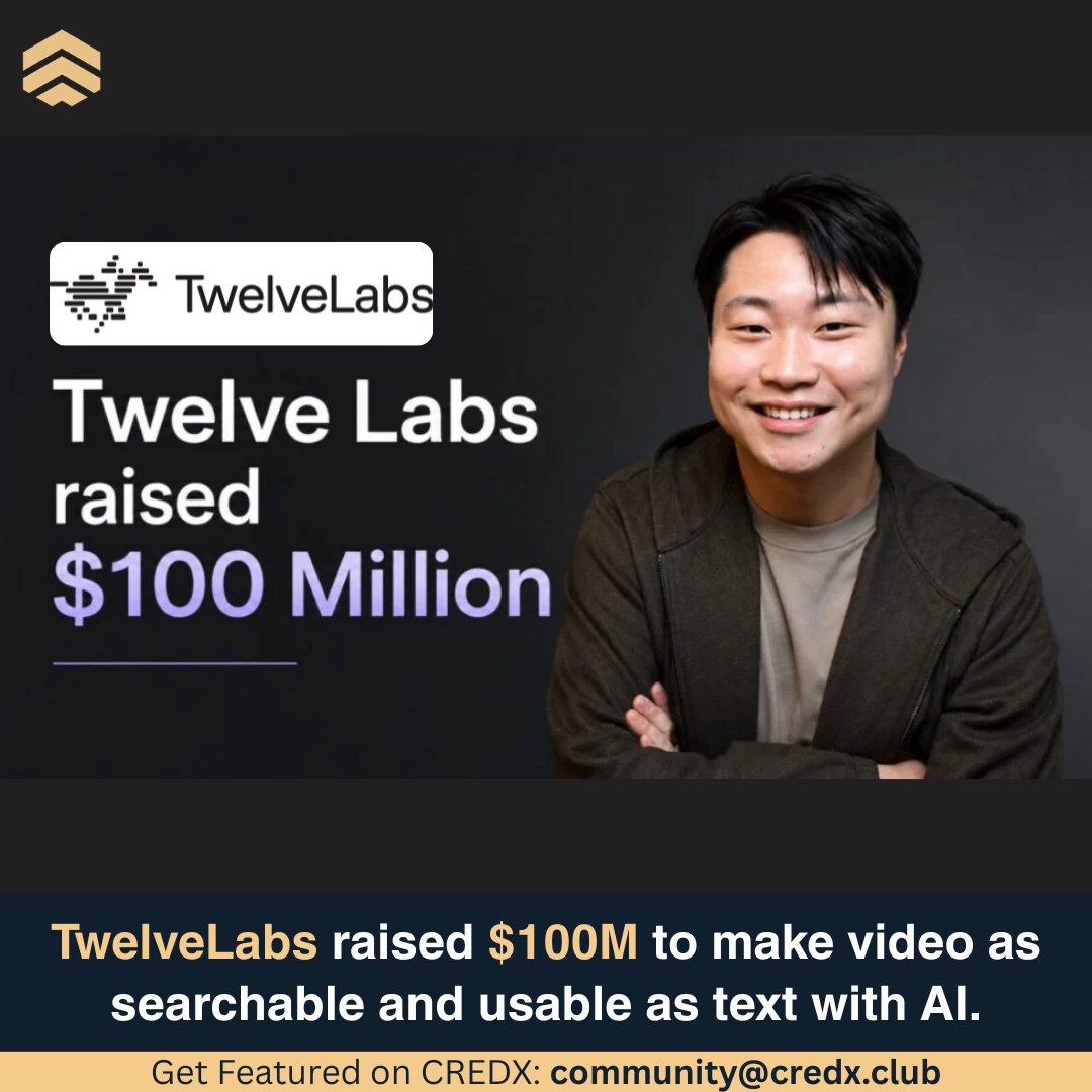 credx_club's tweet photo. @twelve_labs has raised $100 million in a Series B round led by NEA and NAVER Ventures, bringing its total funding to $207 million.
#TwelveLabs #AI #VideoAI #ArtificialIntelligence #EnterpriseAI #StartupFunding #Innovation #CredX https://t.co/zpKb6iJUDy