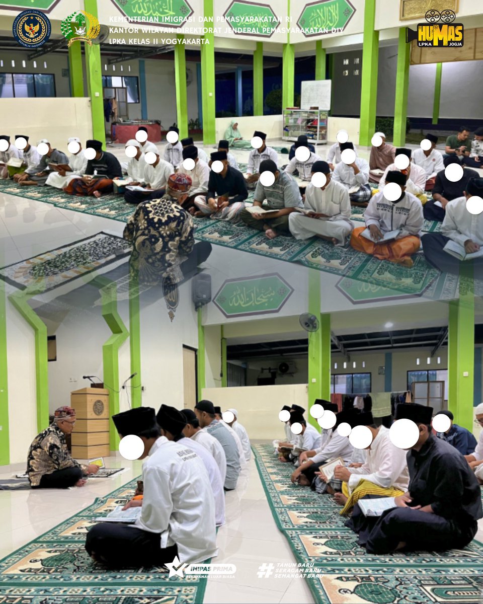 lpkajogja's tweet photo. Malam Jumat Berkah ✨

Dalam rangka memperkuat pembinaan spiritual dan kepribadian, Anak Binaan LPKA Kelas II Yogyakarta melaksanakan kegiatan keagamaan rutin Malam Jumat di Masjid At-Takwa (02/07). https://t.co/7KDCVWxuAo
