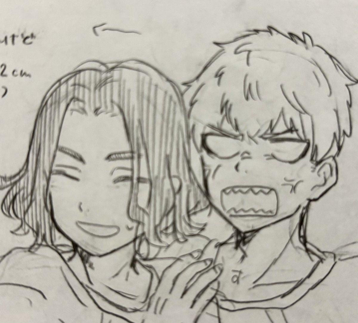 suuzuurii_s's tweet photo. なんか、もったいないしハマりたての頃の絵、何枚か載せるか
アニメ1クールしか観てないハマりたてほやほやの時のやつ　距離近め
最初ががまるとなるはやに注目していたのがわかりやすいね
あとこの時はらいち×くおんか…？どっちだ…？となっていました https://t.co/8u15ktfSkV
