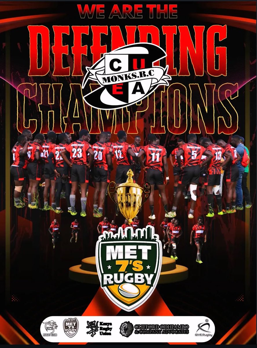 cueamonksrugby's tweet photo. Kuwakumbusha tu!
MET 7s Defending champions 🏆 https://t.co/b6GHCqBdM4