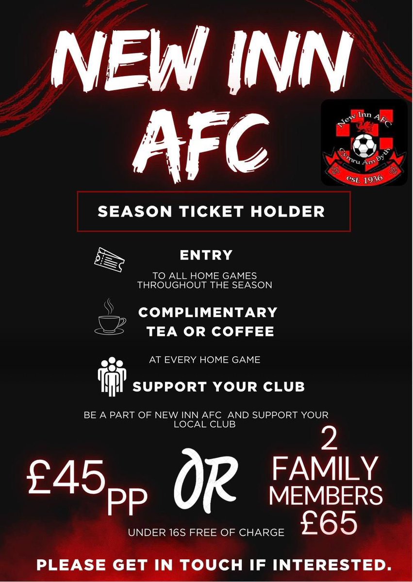 NewInnAFC's tweet photo. Following a fantastic response to our Season Ticket offering, we are delighted to announce that Mr Andrew Loder and Mrs Donna Loder are the very first season ticket holders in the Club’s history.
Thank you both!! Your wonderful support is incredibly appreciated.
#uptheinn🔴⚫️ https://t.co/DFyaIQ5oO4