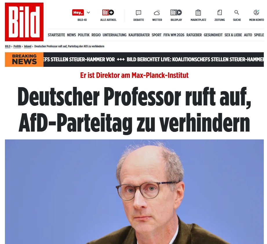 Ruebenhorst's tweet photo. Man kann Verfassungsfeind sein, offen zu Landfriedensbruch aufrufen und gleichzeitig Direktor des Max-Planck-Instituts sein? 🤔 https://t.co/jvHRYZ93wA