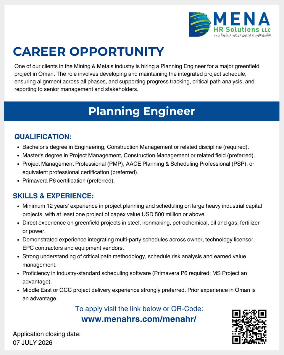MENAHRSLLC's tweet photo. Interested candidate kindly apply on:
https://t.co/R1TpfZ7Mek

#jobsinoman #omanjobs #menahrsllc https://t.co/cJ95wLsUYi