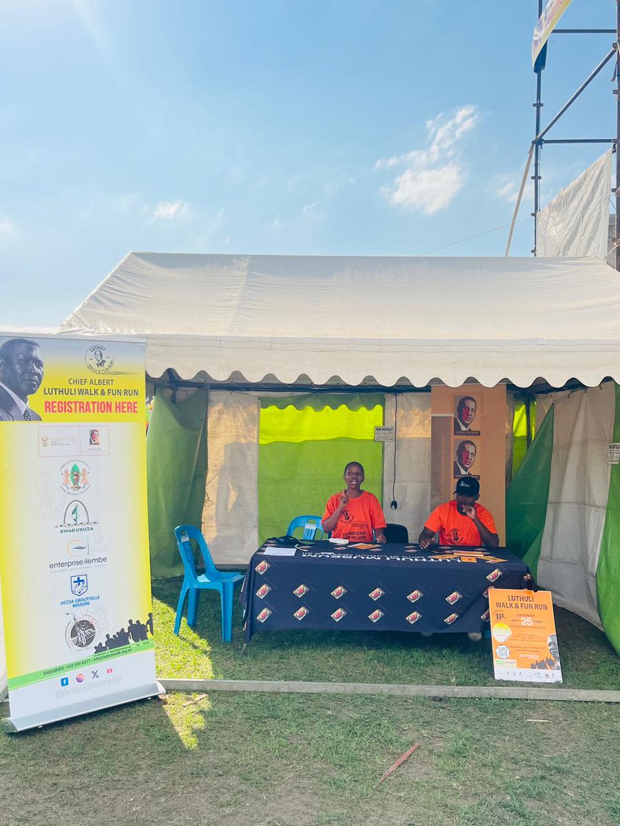 LuthuliWalk2019's tweet photo. We're at the KwaDukuza Winter Fair! 🎉

Come visit the Luthuli Walk &amp; Fun Run 2026 team as we celebrate heritage, unity and healthy living ahead of our 10th Anniversary event.

📅 25 July 2026 | 🕖 07:00
📍 Groutville, KwaDukuza https://t.co/P2kxgzzOJw