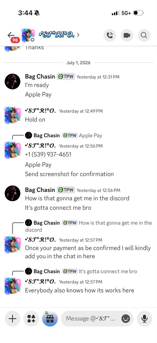 BaggsFilled's tweet photo. These people only post winning slips, never before, they are screen shots, they will ask you to purchase memberships via, Bitcoin, Zelle, Chime or Apple....it's a scam, no legit membership will ask for money directly through these sources...please share so we can expose scammers https://t.co/32P0fdpTII