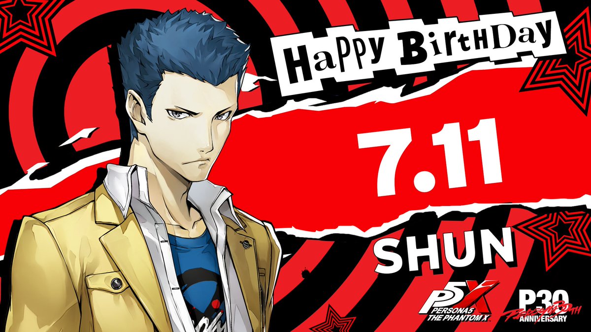 p_kouhou's tweet photo. 今日7月11日は、『#ペルソナ５: The Phantom X』に登場する #加納駿 の誕生日だぜ！
ぜひ、ミンナもお祝いメッセージを投稿してくれよな！

#P30th #P5XJP https://t.co/AFHZHHw4yp