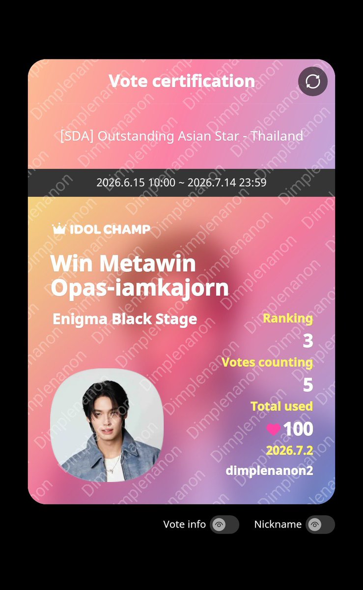 dimpIenanon's tweet photo. @winmetawin Day 3✨💚

Win Metawin 
#winmetawin️ @winmetawin #VoteForWinMetawin https://t.co/jKh5onNeoP