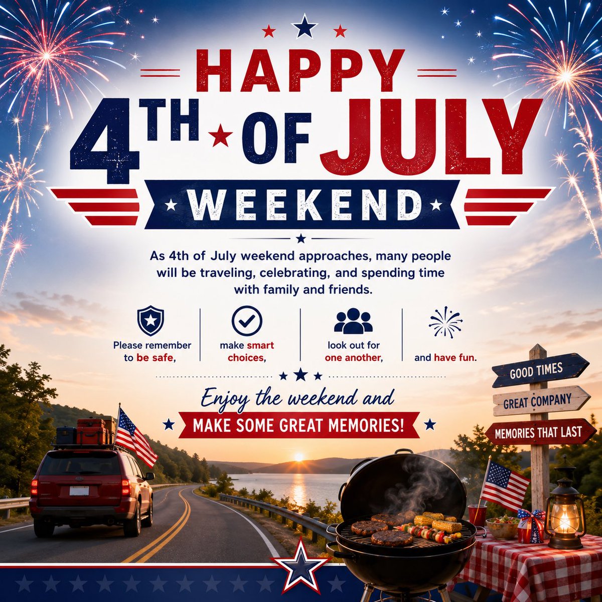 FoxholeMedia_'s tweet photo. 4th of July weekend is almost here! 🇺🇸

A lot of people will be traveling, grilling, partying, and spending time with family and friends. However you’re celebrating, please remember to be safe, make smart choices, and look out for each other.

Have fun, enjoy the weekend, and make some awesome memories.

Happy 4th of July weekend from the Foxhole! 🦊🇺🇸