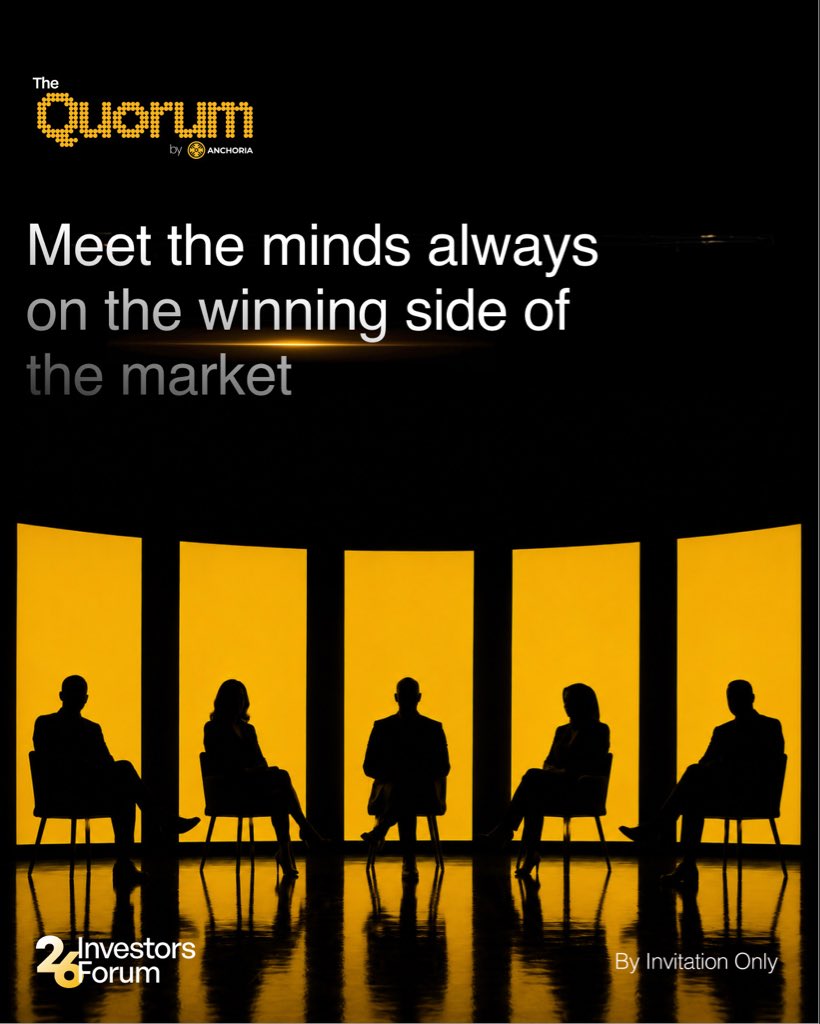 AnchoriaCapital's tweet photo. Save the Date

The Quorum
For those who move first

22.07.2026
By invitation only. https://t.co/9SbsEaN9b6