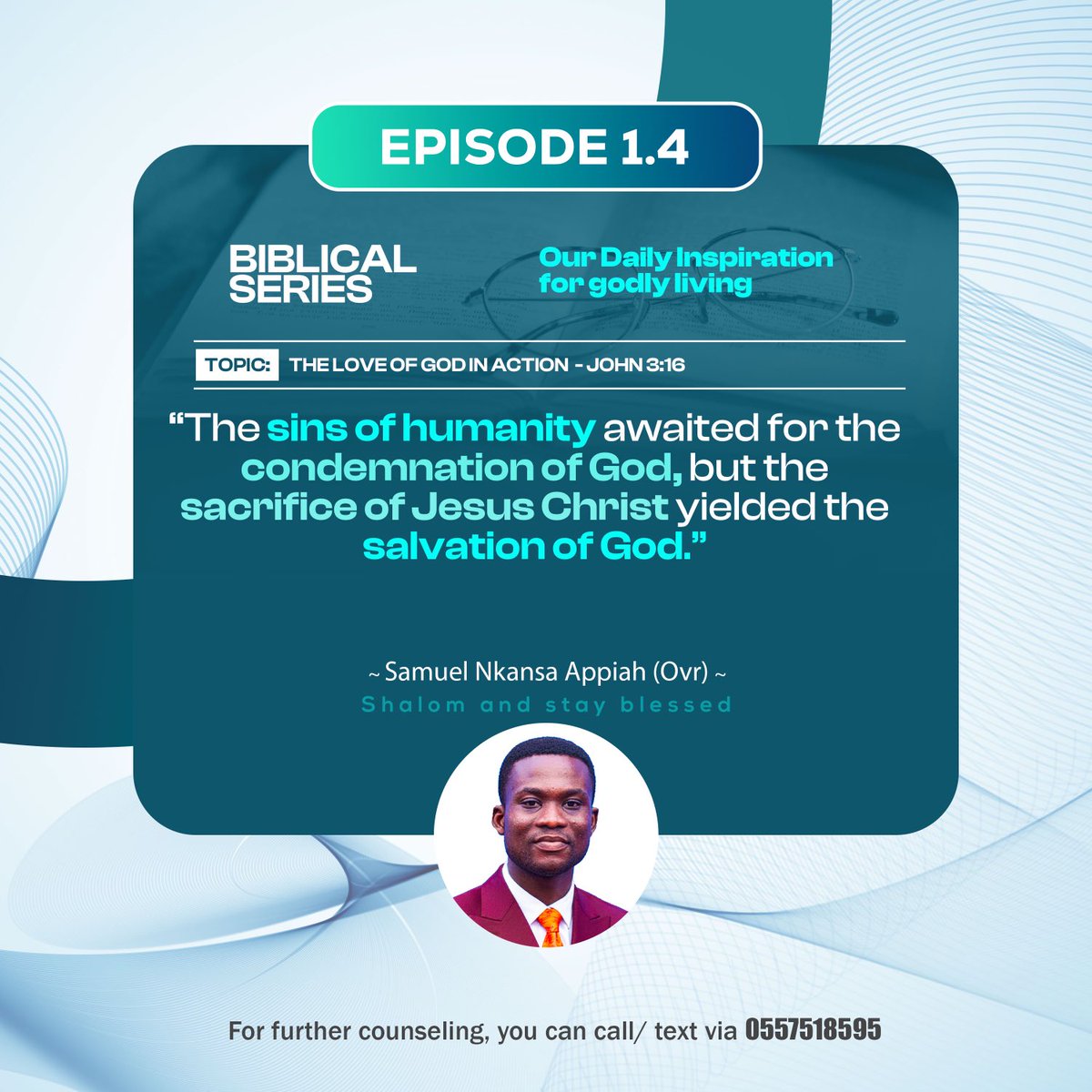 AppiahNkansa's tweet photo. New Episode Alert!!!  #Episode1.4 #TheLoveOfGodInAction #John3:16 #BiblicalSeries #GloryToJesus(GTJ) https://t.co/Jib6D09dhr
