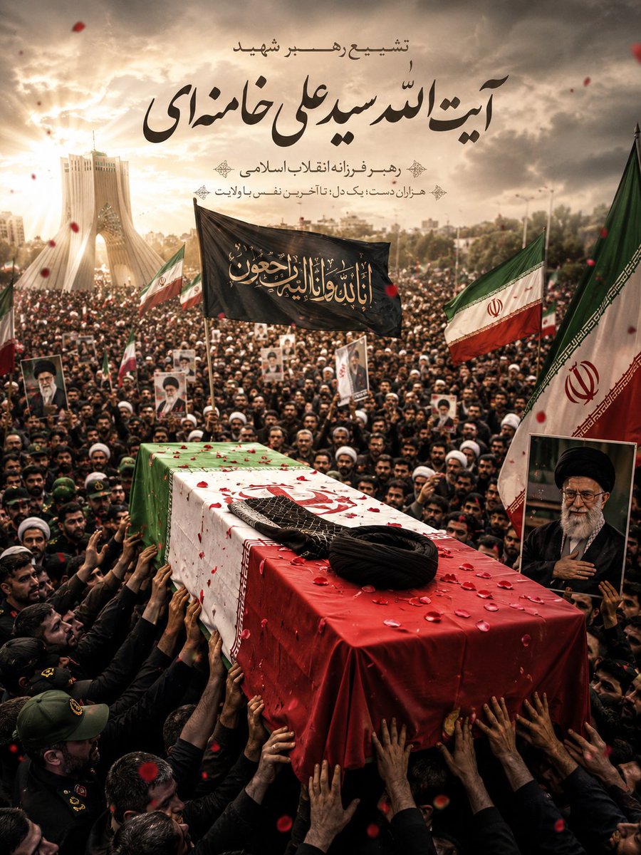 Parvaz981's tweet photo. افتخار می‌کنم قراره تو تشییع رهبر شهیدی شرکت کنم که مردانه پای اعتقاداتش ایستاد و از فرعون زمانش نترسید
#باید_برخاست 
#آقای_عزیز_ما https://t.co/dlOUNPvEC7