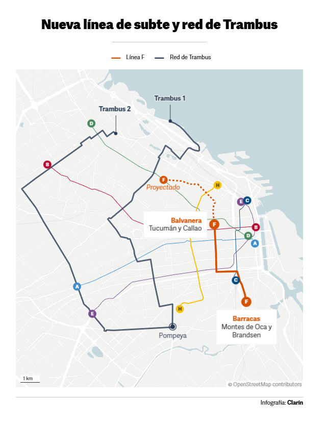 clarincom's tweet photo. POR EL NUEVO TRAMBUS PORTEÑO, DOS AVENIDAS CLAVE CAMBIARÁN EL SENTIDO DE CIRCULACIÓN EN CABALLITO

Lectura rápida
El gobierno porteño prepara la llegada del Trambus, un nuevo sistema de transporte con unidades eléctricas y articuladas que apunta a inaugurar a fin de año. Por la obra cambiará el sentido de circulación de avenidas clave en Caballito, con modificaciones en Honorio Pueyrredón, Acoyte y una cuadra de avenida La Plata.

Cambios en Caballito
En Honorio Pueyrredón, entre Gaona y Neuquén, la circulación pasará a ser hacia el sur, en sentido inverso al actual, y se construirán paradores laterales junto al parque lineal, entre Gaona y Franklin, y entre Méndez de Andes y Aranguren. En Acoyte, entre Neuquén y Díaz Vélez, la avenida dejará de ser doble mano y tendrá sentido único hacia el norte, con carriles exclusivos sobre la derecha.

La traza de la T1
La línea T1 conectará Pompeya con Aeroparque y usará parte del recorrido de avenida La Plata, Rivadavia, Acoyte, Ángel Gallardo, Honorio Pueyrredón y el Metrobus de Juan B. Justo. En sentido inverso, desde Aeroparque hacia Sáenz, tomará Honorio Pueyrredón hasta Neuquén y seguirá por Acoyte y José María Moreno.

Otros desvíos
También habrá cambios en Felipe Vallese, que será doble mano entre Acoyte y Ambrosetti; Ambrosetti, que tendrá mano al sur entre Jauretche y Rivadavia; y Balcarce, que irá hacia el norte entre Yerbal y Rivadavia.

Menos tiempo de viaje
Según el Gobierno porteño, el Trambus transportará unos 60.000 pasajeros, tendrá 71 paradores, semáforos inteligentes y boleto integrado para quienes lo combinen con el subte. La Ciudad estima que el viaje entre Pompeya y Aeroparque bajará de una hora y cuarenta minutos a una hora.

(+) en Clarín: https://t.co/iAUZAz3S50