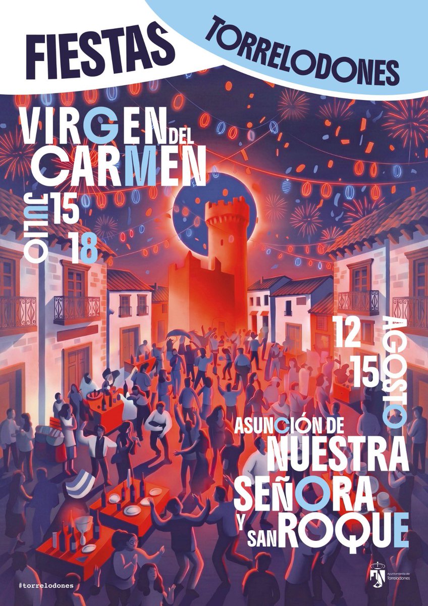 ayto_torre's tweet photo. Hay cosas que solo entiendes si #EresDeTorre... ¡Llegó el momento más esperado del año!

📆 Apunta las fechas de nuestras #FiestasPatronales: 
→ Virgen del Carmen: 15-18 julio.
→ Asunción Nª Señora y San Roque: 12-15 agosto.

¡Muy pronto la programación completa! 💥 https://t.co/wDoujrVQ9D