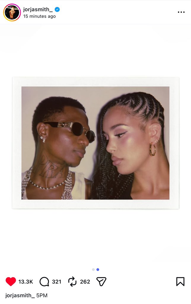 yobrxxzy's tweet photo. Jorja Smith x Wizkid 5PM 🦅 https://t.co/JY0bjlAaOR