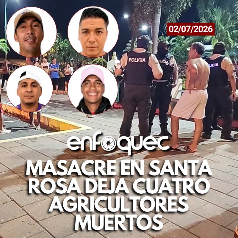 EnfoquecDiario's tweet photo. #ATENCIÓN | Cuatro agricultores fueron asesinados en un ataque armado mientras permanecían en el parque del sitio San Agustín, en Santa Rosa.

Lea más aqui: https://t.co/PiRf75c1PX https://t.co/dcszj5M3O0