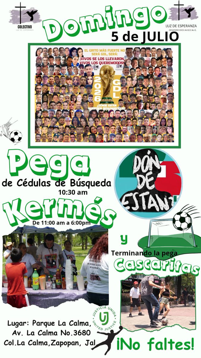 joraplas's tweet photo. Invitación para el próximo domingo 5 de julio del Colectivo Luz de Esperanza @LuzEsperanz_ofi https://t.co/obBfD3XvHF