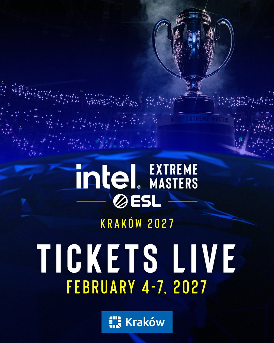 IEM's tweet photo. 8 teams playoffs.
4 days.
1 champion.

#IEM Kraków 2027 tickets are LIVE NOW. https://t.co/X2KHtILdew